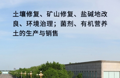 土壤修复、矿山修复、盐碱地改良、环境治理；菌剂、有机营养土的生产与销售